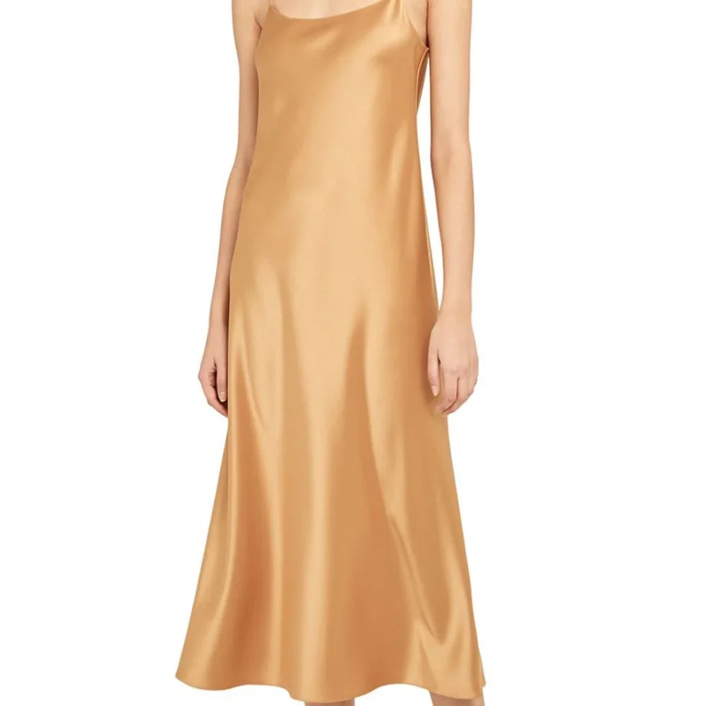 ⚡️SOLD ON EBAY⚡️Theory Telson Bronze Flat Sateen Dress (NWT) - Picture 2 of 13